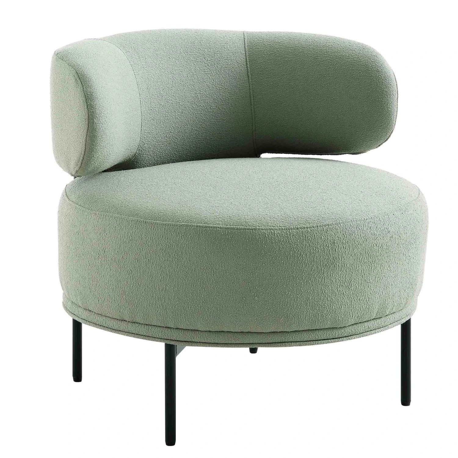 Penn Sage Green Boucle Wing Back Accent Chair 5 Penn Sage Green Boucle Wing Back Accent Chair - Image 5