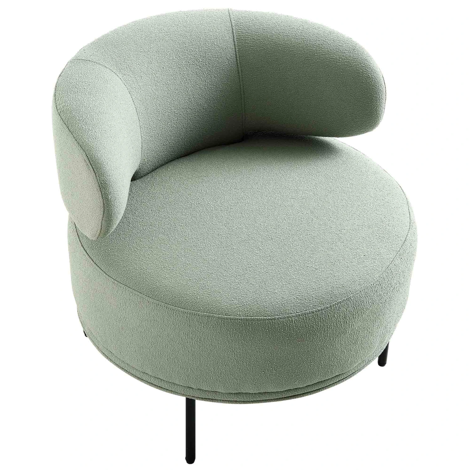 Penn Sage Green Boucle Wing Back Accent Chair 7 Penn Sage Green Boucle Wing Back Accent Chair - Image 7