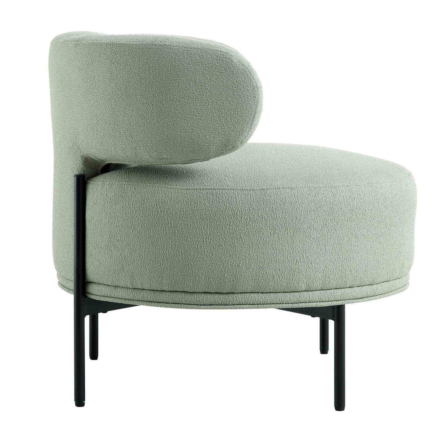 Penn Sage Green Boucle Wing Back Accent Chair 8 Penn Sage Green Boucle Wing Back Accent Chair - Image 8