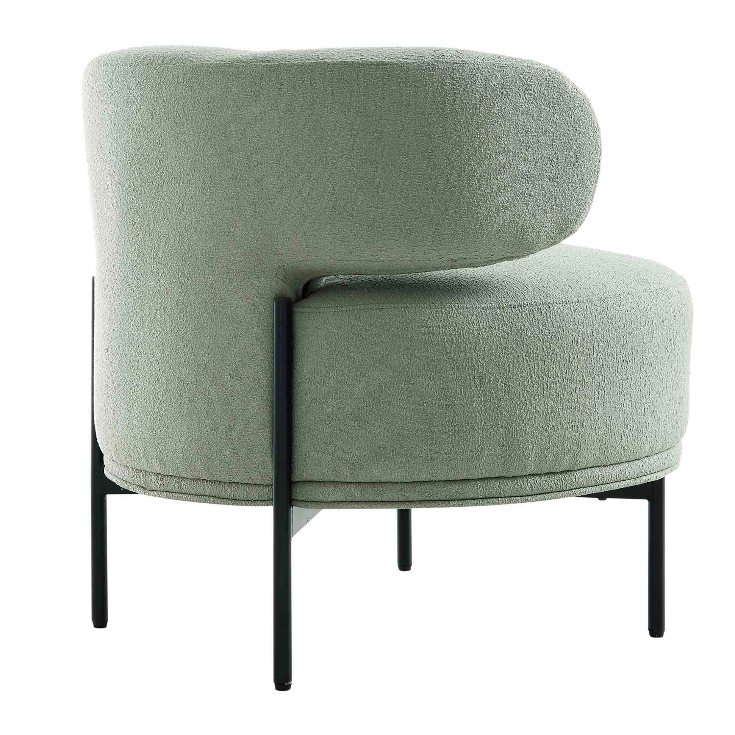 Penn Sage Green Boucle Wing Back Accent Chair 9 Penn Sage Green Boucle Wing Back Accent Chair - Image 9