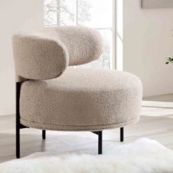 Penn Taupe Boucle Wing Back Accent Chair 14 Penn Taupe Boucle Wing Back Accent Chair -Daals Store ACH 750 TAUPE BOUCLE scene2