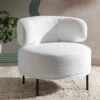 Penn White Boucle Wing Back Accent Chair 22 Penn White Boucle Wing Back Accent Chair -Daals Store ACH 750 WHITE BOUCLE main