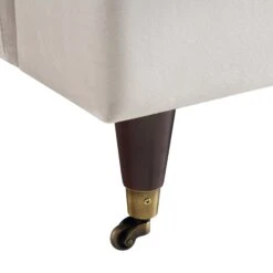 Brigette Beige Velvet Armchair With Antique Brass Castor Legs 21 Brigette Beige Velvet Armchair With Antique Brass Castor Legs -Daals Store AYSF 010 BEIGE VEL 1ST detail4