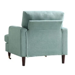 Brigette Mint Soft Brushed Fabric Armchair With Antique Brass Castor Legs 17 Brigette Mint Soft Brushed Fabric Armchair With Antique Brass Castor Legs -Daals Store AYSF 010 MINT FAB 1ST WB4