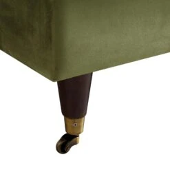 Brigette Olive Green Velvet Armchair With Antique Brass Castor Legs 21 Brigette Olive Green Velvet Armchair With Antique Brass Castor Legs -Daals Store AYSF 010 MOSSGREEN VEL 1ST detail4