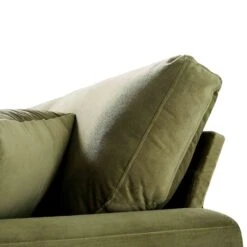 Brigette 2-Seater Olive Green Velvet Sofa With Antique Brass Castor Legs 23 Brigette 2-Seater Olive Green Velvet Sofa With Antique Brass Castor Legs -Daals Store AYSF 010 MOSSGREEN VEL 2ST detail2