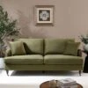Brigette 3-Seater Olive Green Velvet Sofa With Antique Brass Castor Legs 30 Brigette 3-Seater Olive Green Velvet Sofa With Antique Brass Castor Legs -Daals Store AYSF 010 MOSSGREEN VEL 3ST main