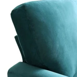 Brigette Teal Velvet Armchair With Antique Brass Castor Legs 18 Brigette Teal Velvet Armchair With Antique Brass Castor Legs -Daals Store AYSF 010 TEAL VEL 1ST detail1