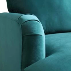 Brigette Teal Velvet Armchair With Antique Brass Castor Legs 20 Brigette Teal Velvet Armchair With Antique Brass Castor Legs -Daals Store AYSF 010 TEAL VEL 1ST detail3
