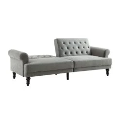 Hanney 3-Seater Chesterfield Sofabed In Grey Velvet 24 Hanney 3-Seater Chesterfield Sofabed In Grey Velvet -Daals Store AYSF 011 GREY VEL WB3