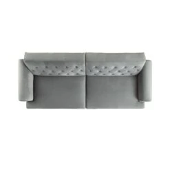 Hanney 3-Seater Chesterfield Sofabed In Grey Velvet 27 Hanney 3-Seater Chesterfield Sofabed In Grey Velvet -Daals Store AYSF 011 GREY VEL WB6