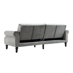 Hanney 3-Seater Chesterfield Sofabed In Grey Velvet 29 Hanney 3-Seater Chesterfield Sofabed In Grey Velvet -Daals Store AYSF 011 GREY VEL WB8