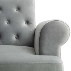 Hanney 3-Seater Chesterfield Sofabed In Grey Velvet 33 Hanney 3-Seater Chesterfield Sofabed In Grey Velvet -Daals Store AYSF 011 GREY VEL detail3