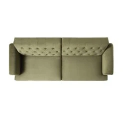 Hanney 3-Seater Chesterfield Sofabed In Moss Green Velvet -Daals Store AYSF 011 MOSSGREEN VEL WB6