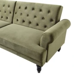 Hanney 3-Seater Chesterfield Sofabed In Moss Green Velvet -Daals Store AYSF 011 MOSSGREEN VEL detail1