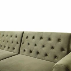 Hanney 3-Seater Chesterfield Sofabed In Moss Green Velvet -Daals Store AYSF 011 MOSSGREEN VEL detail2