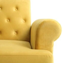 Hanney 3-Seater Chesterfield Sofabed In Mustard Yellow Velvet -Daals Store AYSF 011 MUSTARD VEL detail3