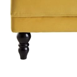 Hanney 3-Seater Chesterfield Sofabed In Mustard Yellow Velvet -Daals Store AYSF 011 MUSTARD VEL detail4