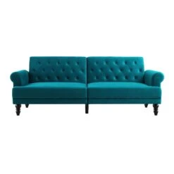 Hanney 3-Seater Chesterfield Sofabed In Teal Velvet 21 Hanney 3-Seater Chesterfield Sofabed In Teal Velvet -Daals Store AYSF 011 TEAL VEL WB1