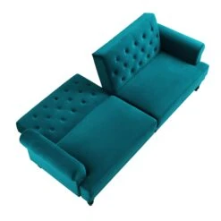 Hanney 3-Seater Chesterfield Sofabed In Teal Velvet 27 Hanney 3-Seater Chesterfield Sofabed In Teal Velvet -Daals Store AYSF 011 TEAL VEL WB5