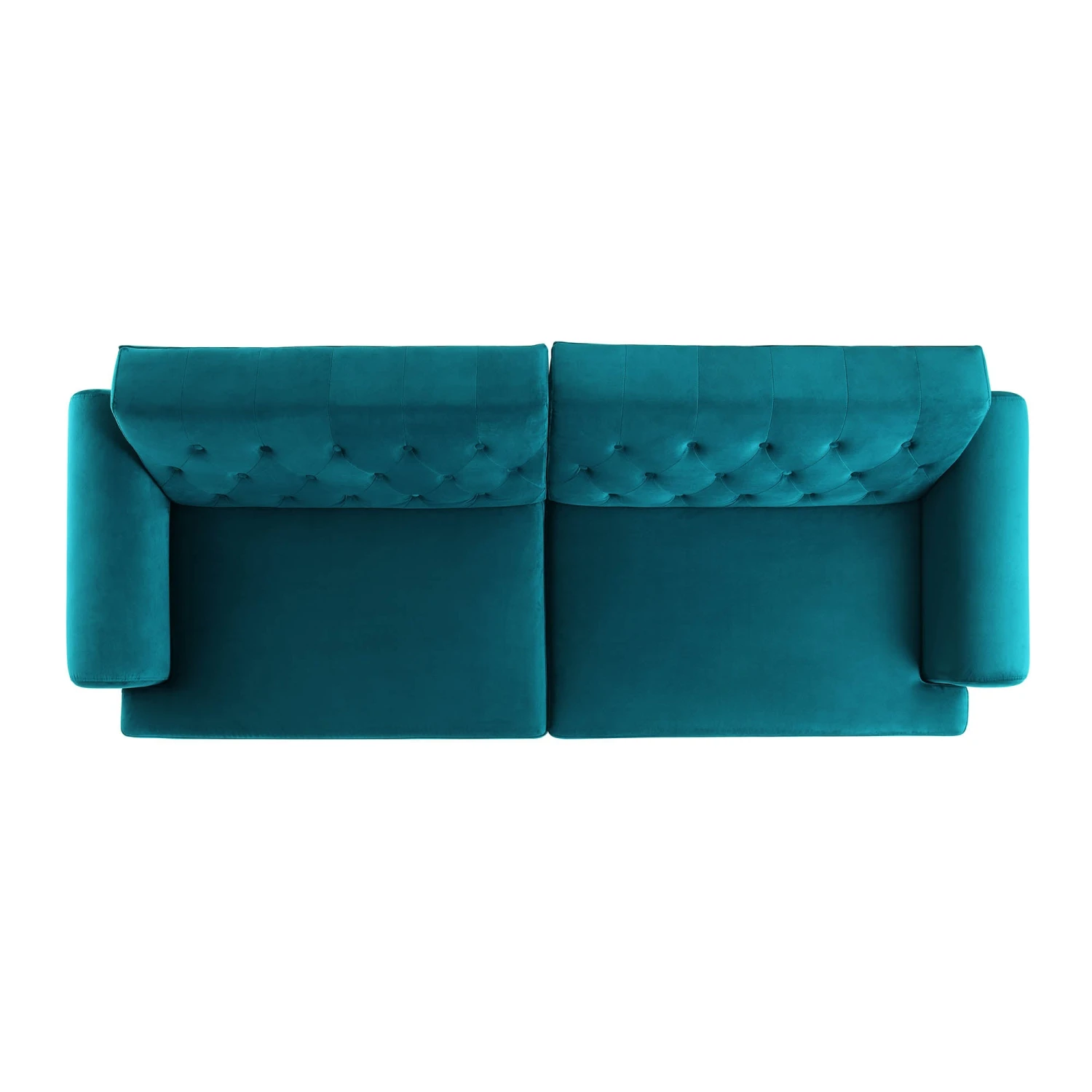 Hanney 3-Seater Chesterfield Sofabed In Teal Velvet 12 Hanney 3-Seater Chesterfield Sofabed In Teal Velvet - Image 12