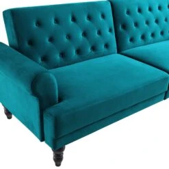 Hanney 3-Seater Chesterfield Sofabed In Teal Velvet 31 Hanney 3-Seater Chesterfield Sofabed In Teal Velvet -Daals Store AYSF 011 TEAL VEL detail1