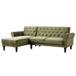 Hanney Chesterfield Chaise Sofabed In Moss Green Velvet 21 Hanney Chesterfield Chaise Sofabed In Moss Green Velvet -Daals Store AYSF 012 MOSSGREEN VEL WB2