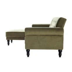 Hanney Chesterfield Chaise Sofabed In Moss Green Velvet 26 Hanney Chesterfield Chaise Sofabed In Moss Green Velvet -Daals Store AYSF 012 MOSSGREEN VEL WB6
