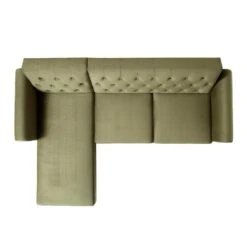 Hanney Chesterfield Chaise Sofabed In Moss Green Velvet 27 Hanney Chesterfield Chaise Sofabed In Moss Green Velvet -Daals Store AYSF 012 MOSSGREEN VEL WB7