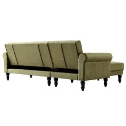 Hanney Chesterfield Chaise Sofabed In Moss Green Velvet 29 Hanney Chesterfield Chaise Sofabed In Moss Green Velvet -Daals Store AYSF 012 MOSSGREEN VEL WB9