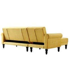 Hanney Chesterfield Chaise Sofabed In Mustard Yellow Velvet 31 Hanney Chesterfield Chaise Sofabed In Mustard Yellow Velvet -Daals Store AYSF 012 MUSTARD VEL WB10