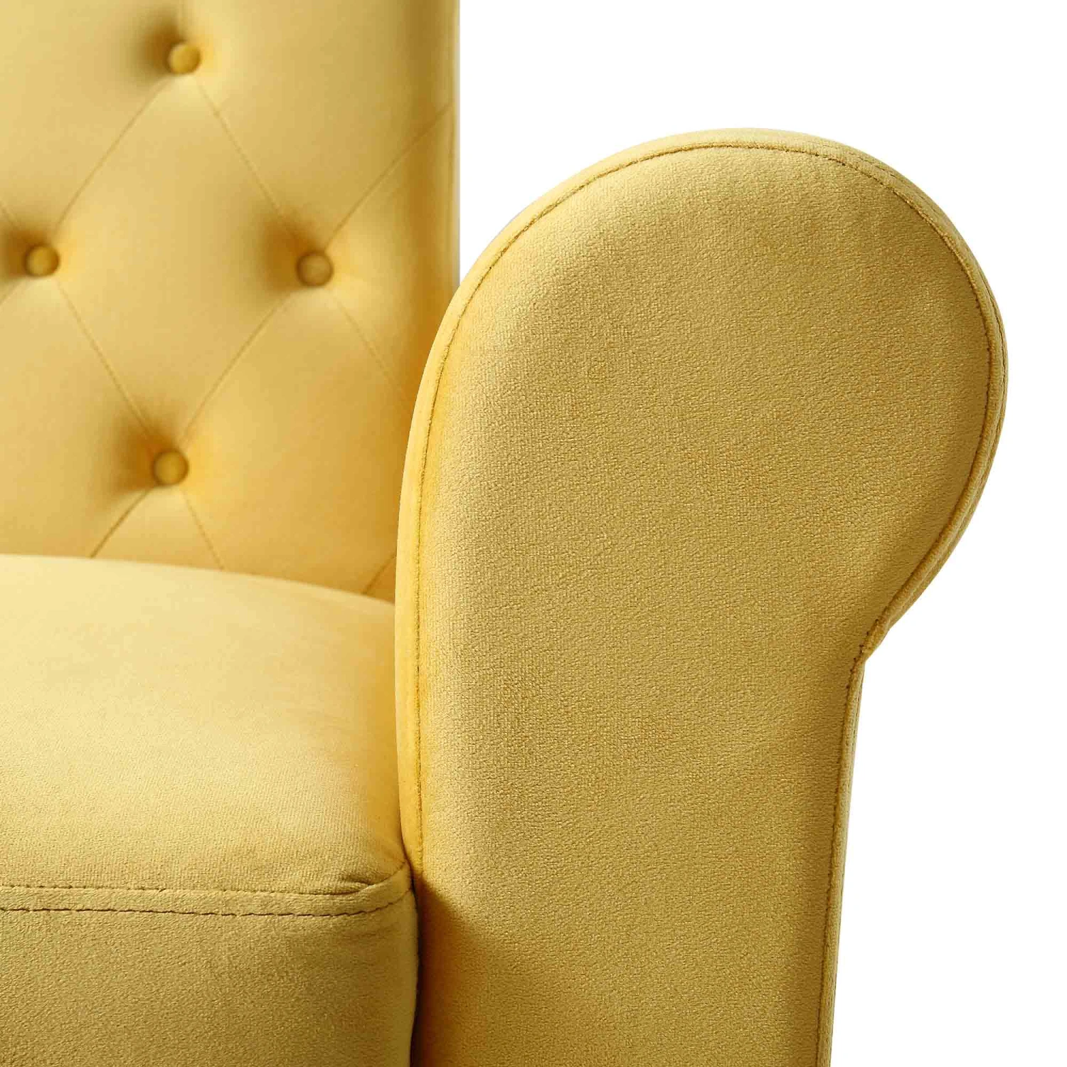 Hanney Chesterfield Chaise Sofabed In Mustard Yellow Velvet 16 Hanney Chesterfield Chaise Sofabed In Mustard Yellow Velvet - Image 16