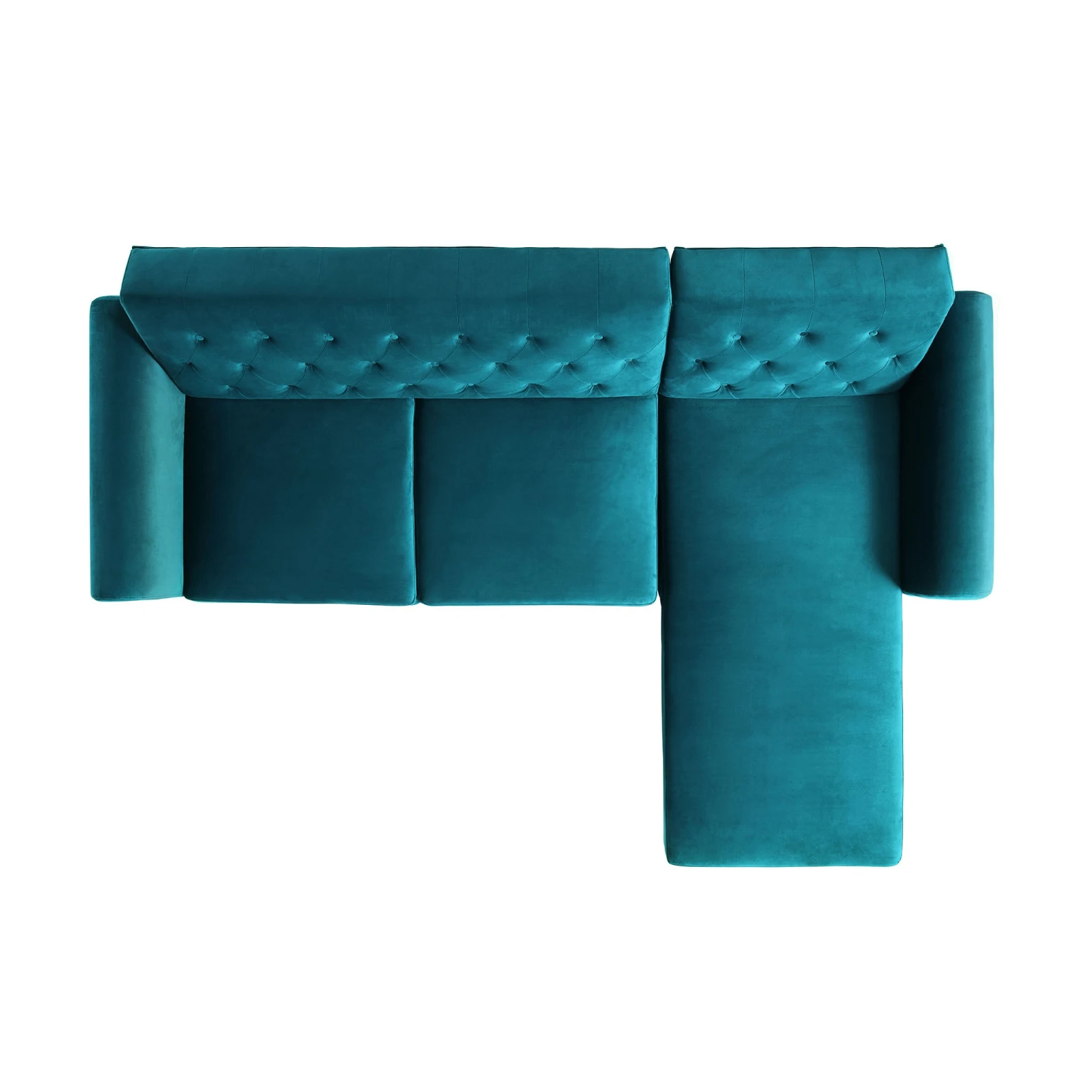 Hanney Chesterfield Chaise Sofabed In Teal Velvet 11 Hanney Chesterfield Chaise Sofabed In Teal Velvet - Image 11