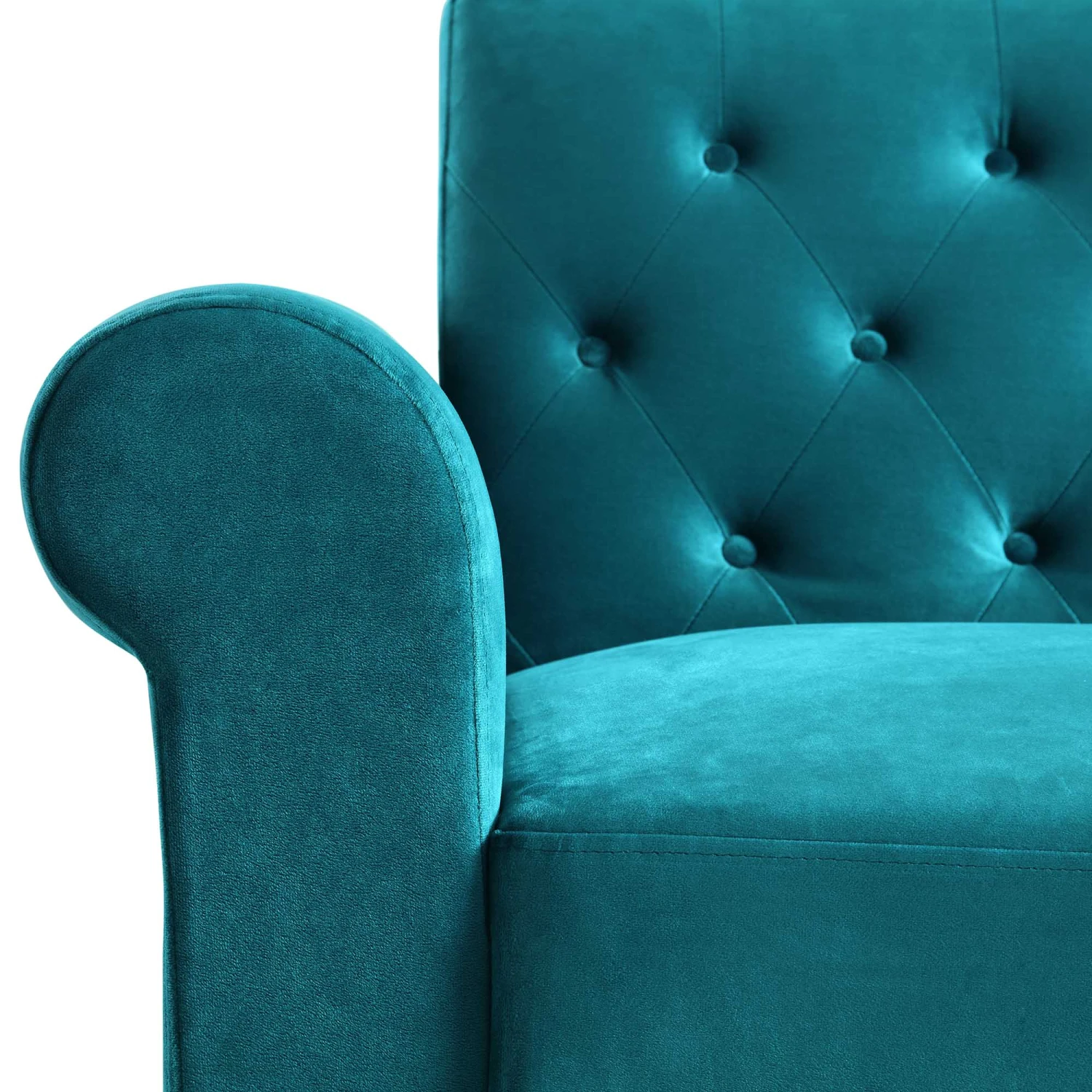 Hanney Chesterfield Chaise Sofabed In Teal Velvet 16 Hanney Chesterfield Chaise Sofabed In Teal Velvet - Image 16