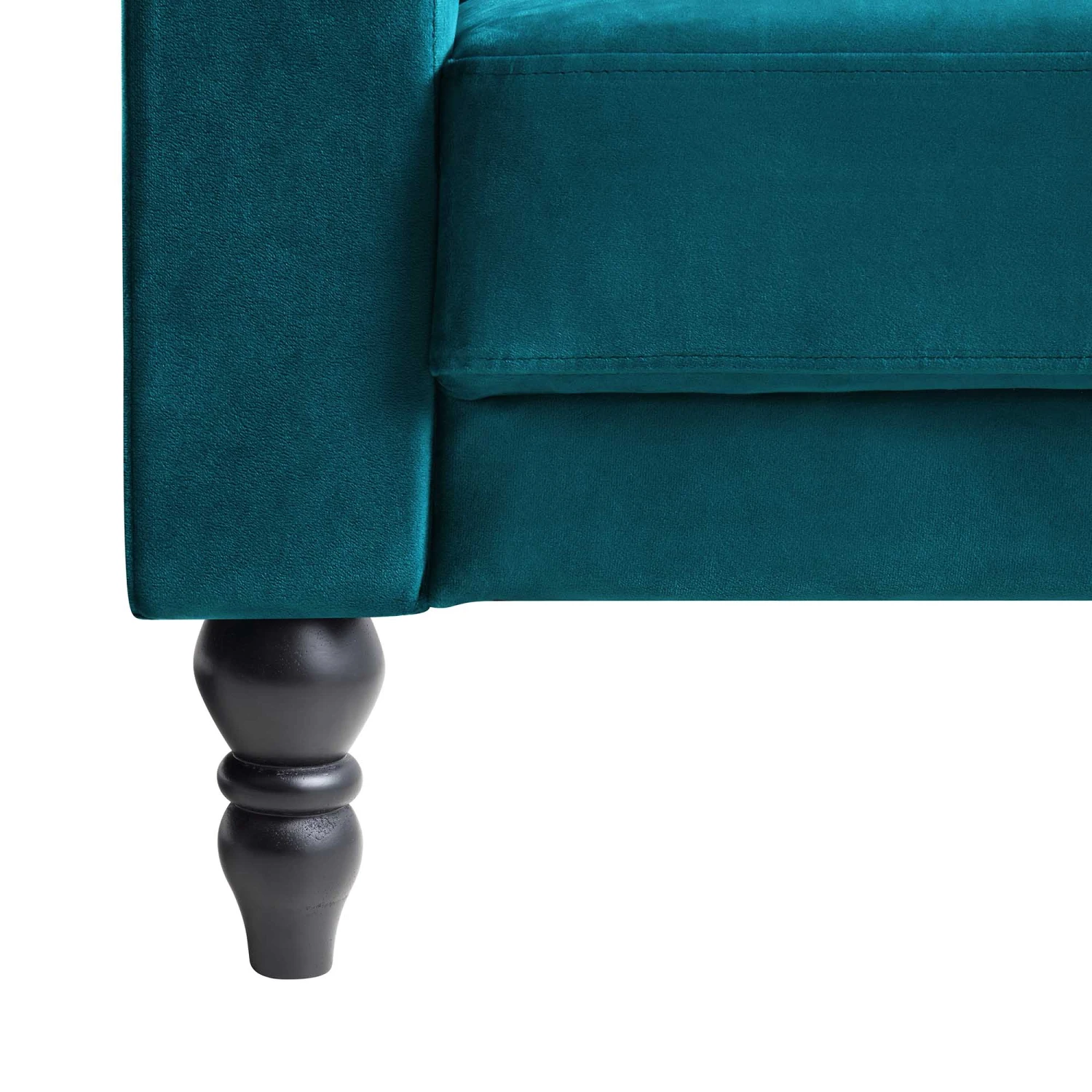 Hanney Chesterfield Chaise Sofabed In Teal Velvet 17 Hanney Chesterfield Chaise Sofabed In Teal Velvet - Image 17