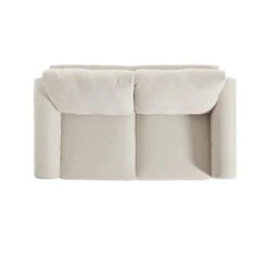 Noak 2-Seater Beige Woven Fabric Sofa With Chrome Legs 23 Noak 2-Seater Beige Woven Fabric Sofa With Chrome Legs -Daals Store AYSF 014 BEIGE WOVEN 2ST WB6