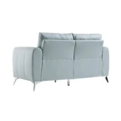 Noak 2-Seater Grey Faux Leather Sofa With Chrome Legs 22 Noak 2-Seater Grey Faux Leather Sofa With Chrome Legs -Daals Store AYSF 014 GREY PU 2ST WB5