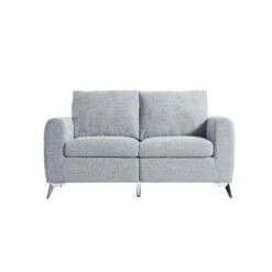 Noak 2-Seater Grey Woven Fabric Sofa With Chrome Legs 16 Noak 2-Seater Grey Woven Fabric Sofa With Chrome Legs -Daals Store AYSF 014 GREY WOVEN 2ST WB1