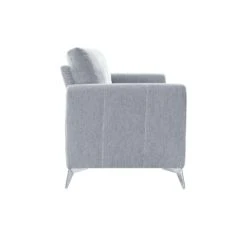 Noak 3-Seater Grey Woven Fabric Sofa With Chrome Legs 22 Noak 3-Seater Grey Woven Fabric Sofa With Chrome Legs -Daals Store AYSF 014 GREY WOVEN 3ST WB5