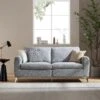 Noak 3-Seater Grey Woven Fabric Sofa With Chrome Legs -Daals Store AYSF 014 GREY WOVEN 3ST main