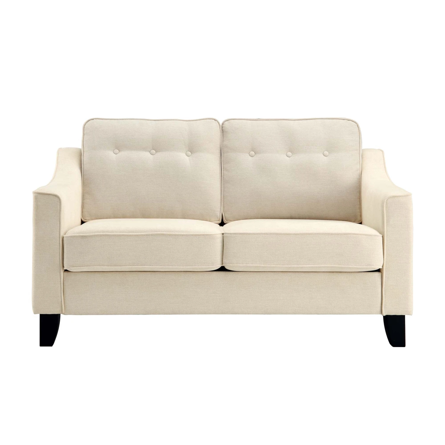 Harper2-Seater Slope Arm Beige Woven Fabric Sofa 4 Harper2-Seater Slope Arm Beige Woven Fabric Sofa - Image 4