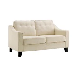 Harper2-Seater Slope Arm Beige Woven Fabric Sofa 19 Harper2-Seater Slope Arm Beige Woven Fabric Sofa -Daals Store AYSF 015 BEIGE WOVEN 2ST WB3