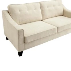 Harper2-Seater Slope Arm Beige Woven Fabric Sofa 23 Harper2-Seater Slope Arm Beige Woven Fabric Sofa -Daals Store AYSF 015 BEIGE WOVEN 2ST detail2