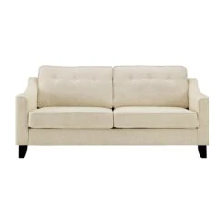 Harper 3-Seater Slope Arm Beige Woven Fabric Sofa -Daals Store AYSF 015 BEIGE WOVEN 3ST WB1