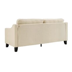 Harper 3-Seater Slope Arm Beige Woven Fabric Sofa -Daals Store AYSF 015 BEIGE WOVEN 3ST WB4