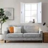 Harper 3-Seater Slope Arm Grey Woven Fabric Sofa -Daals Store AYSF 015 GREY WOVEN 3ST main