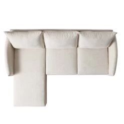 Bari Light Beige Woven Fabric Chaise Sofa 20 Bari Light Beige Woven Fabric Chaise Sofa -Daals Store AYSF 08 BEIGEFAB LS WB3