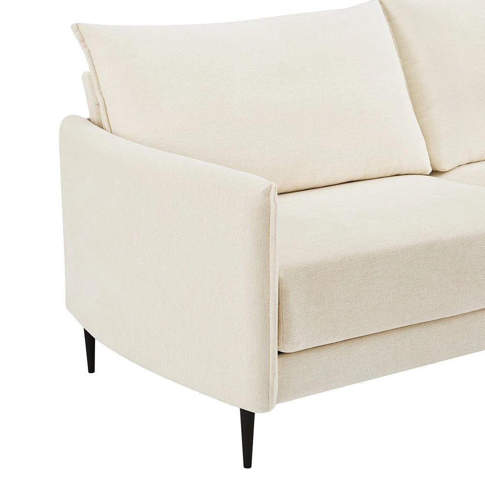 Bari Beige Woven Fabric Sofa 14 Bari Beige Woven Fabric Sofa - Image 14