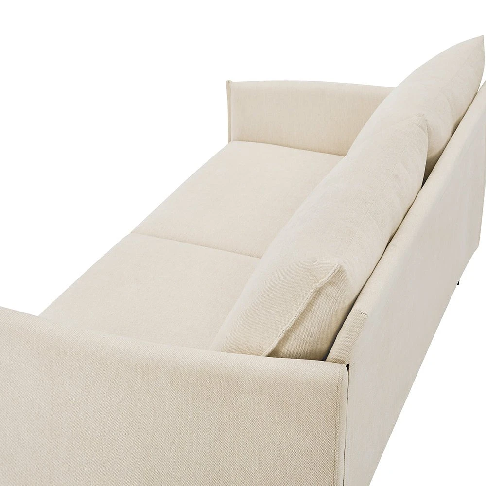 Bari Beige Woven Fabric Sofa 15 Bari Beige Woven Fabric Sofa - Image 15