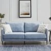Bari Flax Blue Fabric Sofa -Daals Store AYSF 08 BLUEFAB 3ST main